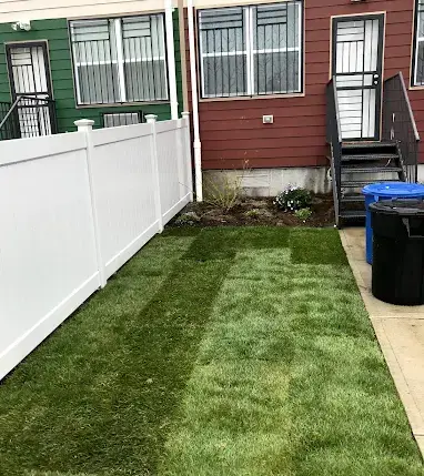Backyard lawn installation in Brooklyn by G&C Landscaping